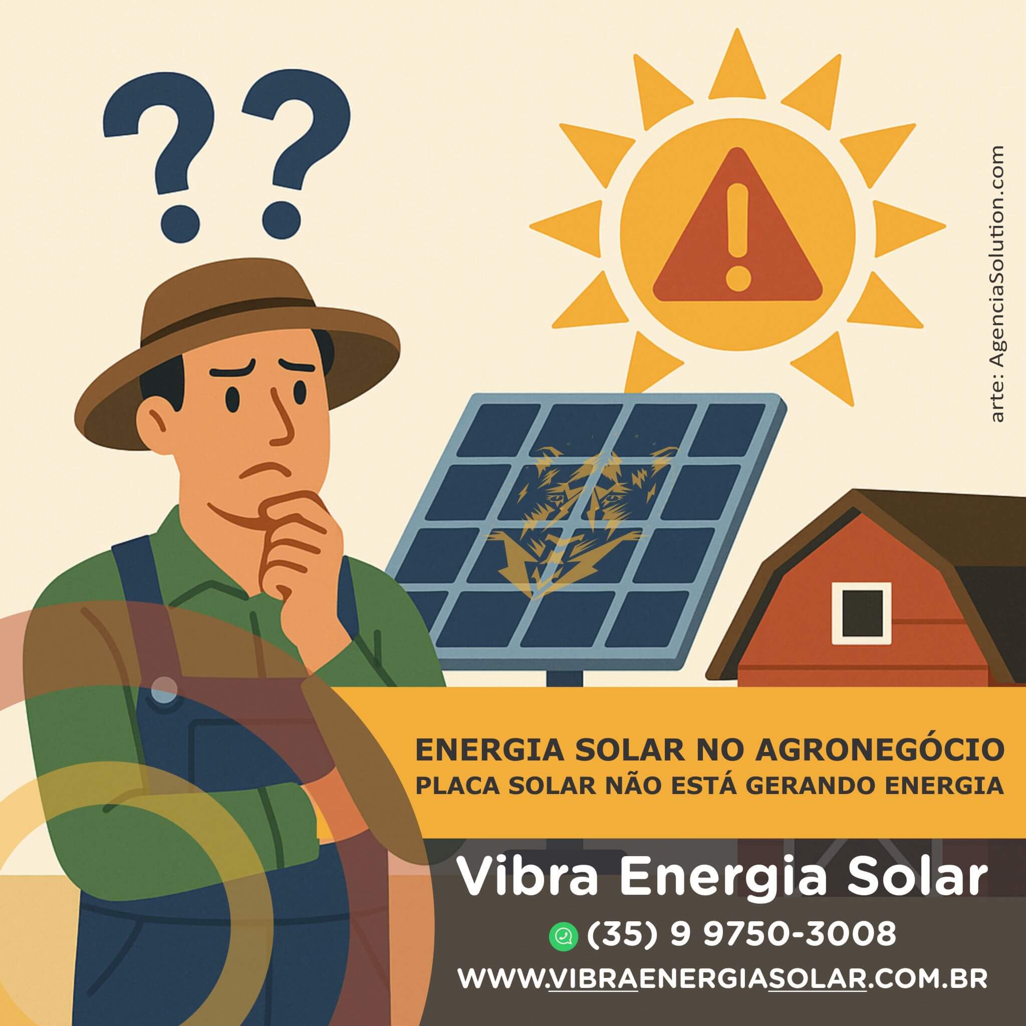 🌱 Energia solar no agronegócio: placa solar não está gerando energia? Entenda, resolva e economize já!