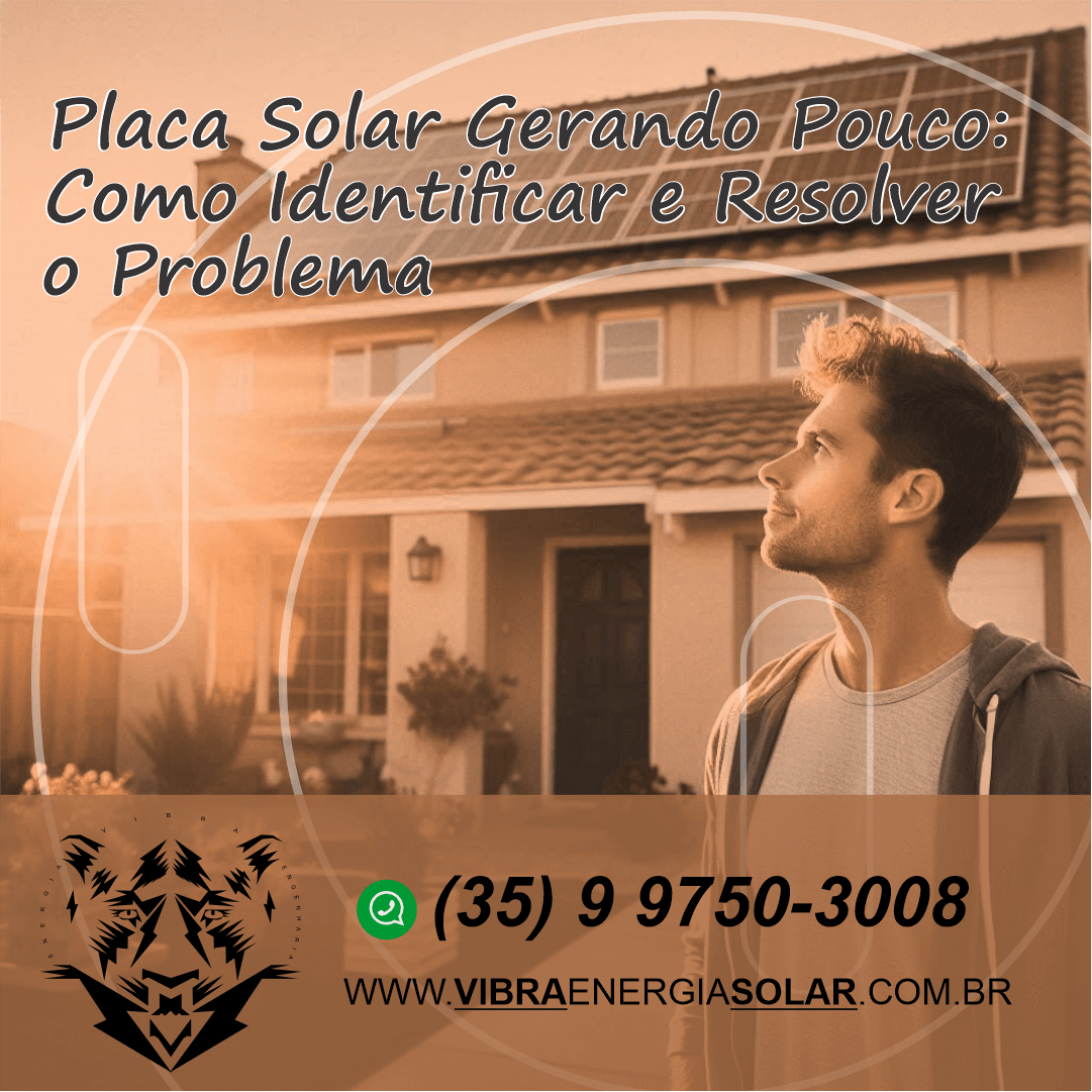 Placa Solar Gerando Pouco: Como Identificar e Resolver o Problema